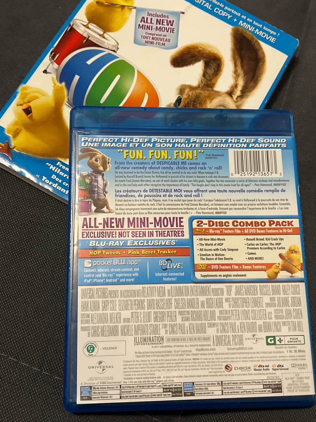 Hop Blu-ray + DVD + Digital Copy + Mini-Movie - photo 3