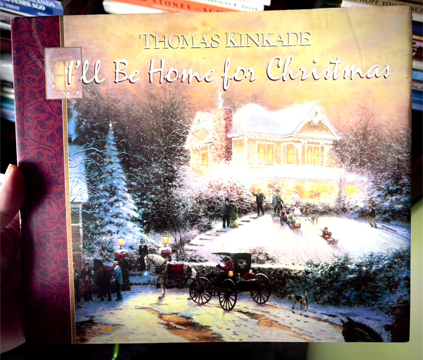 HARDCOVER CHRISTMAS BOOK “I'll Be Home for Christmas”