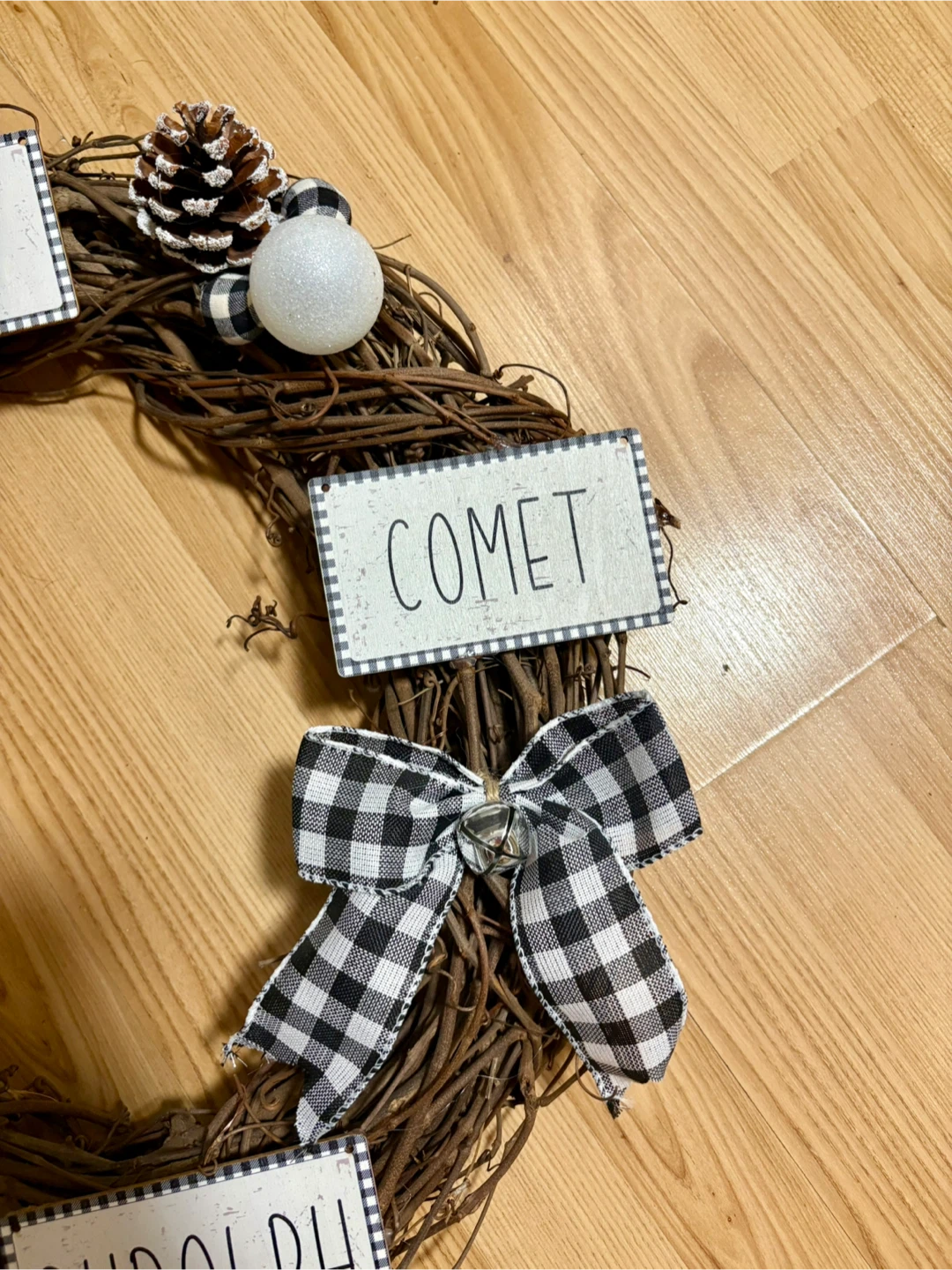 Christmas Reindeer Wreath - photo 4