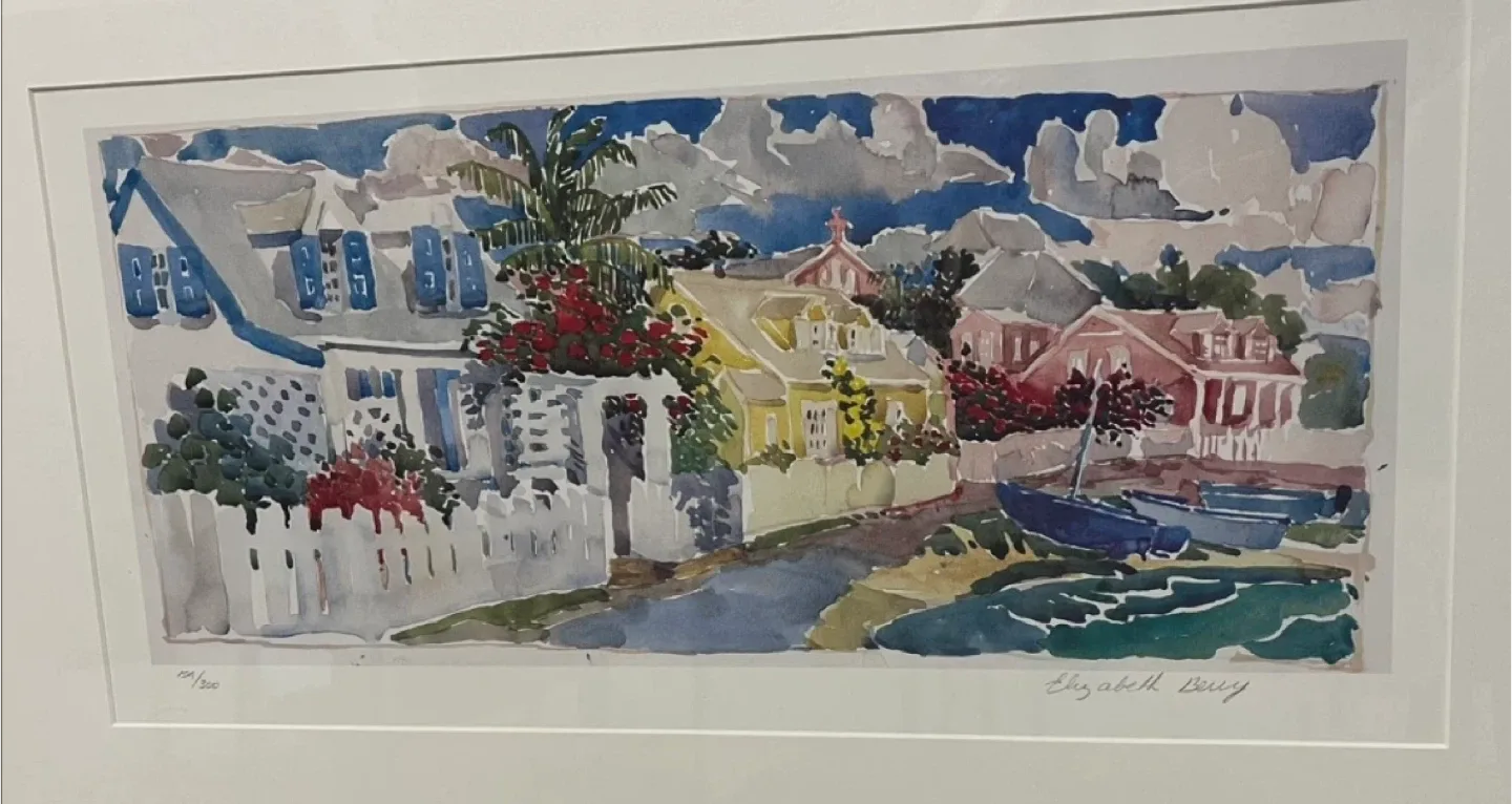 Framed Elizabeth Berry Watercolor Print