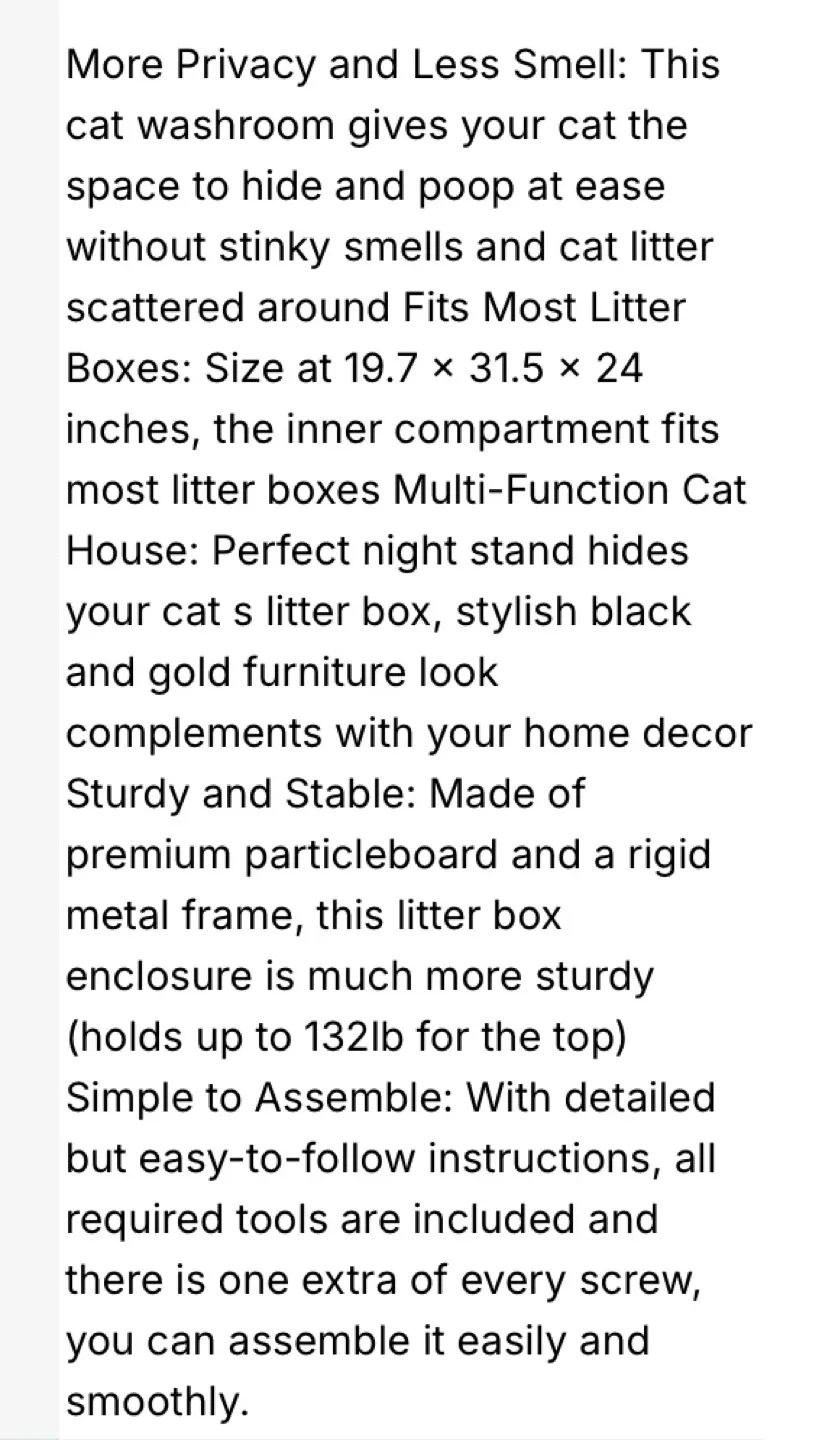 Cat Litter Box Enclosure - Black image indicator(4)