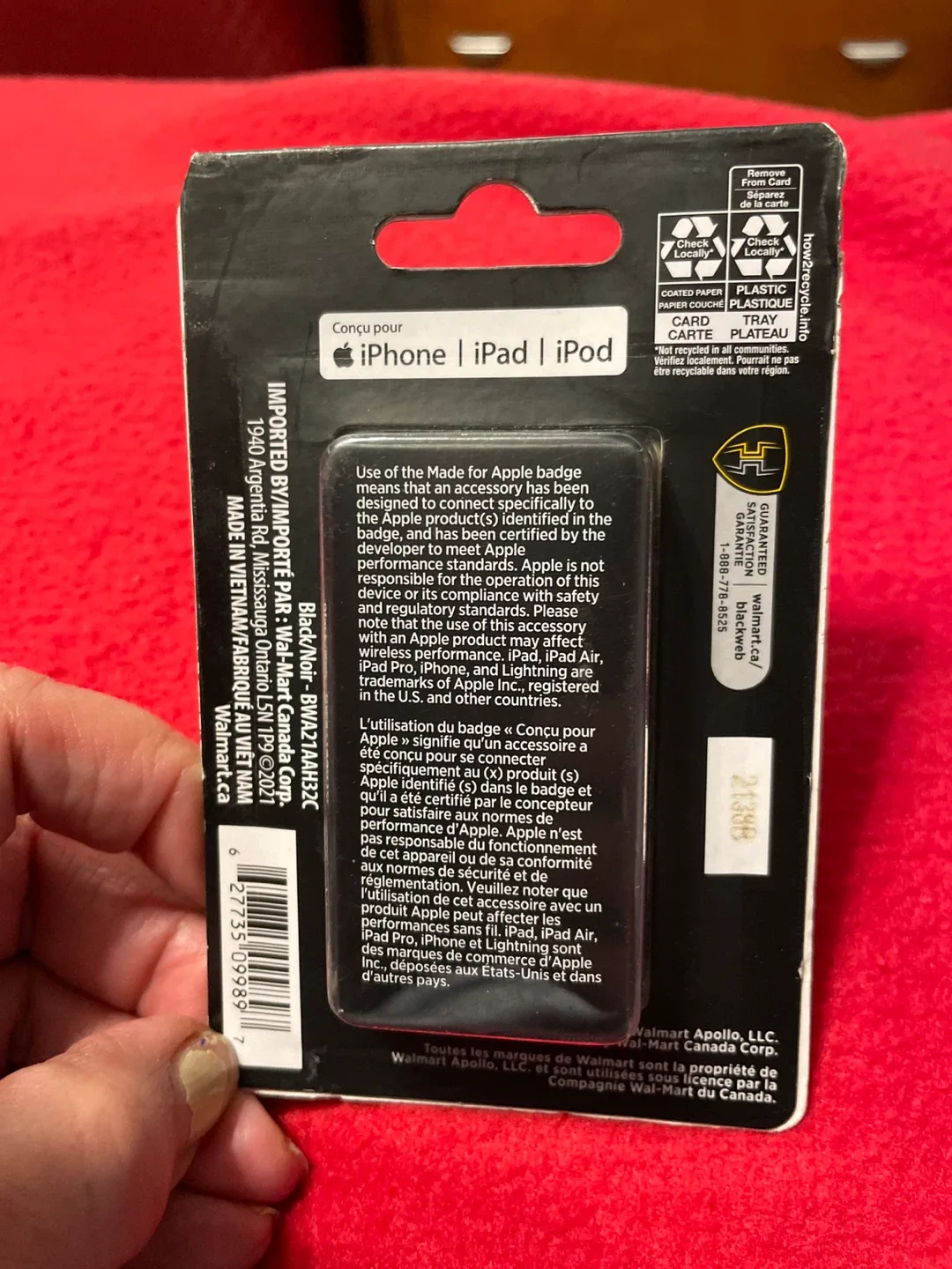 New Blackweb Audio/AUX Jack Cable - Lightning, 3ft image indicator(2)