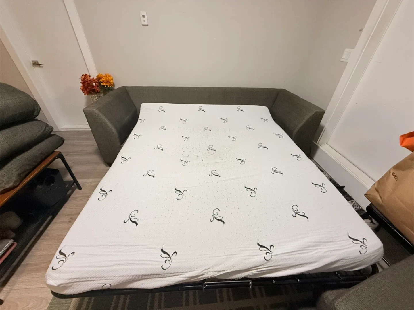 Grey Sofa Bed with queen mattress image indicator(2)