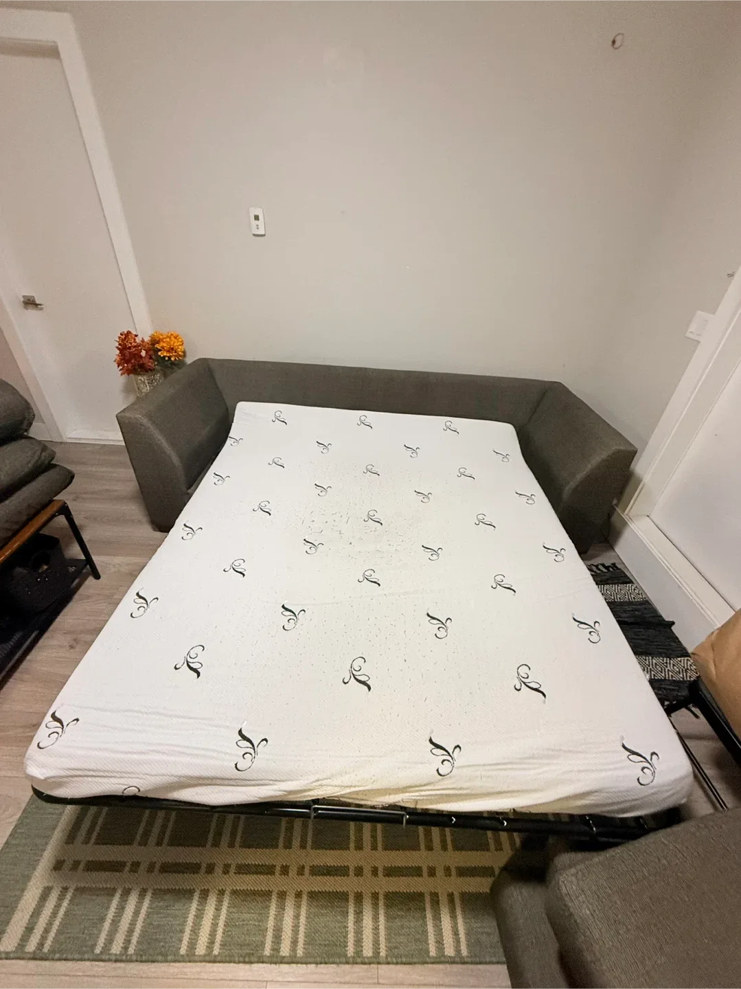 Grey Sofa Bed with queen mattress image indicator(3)