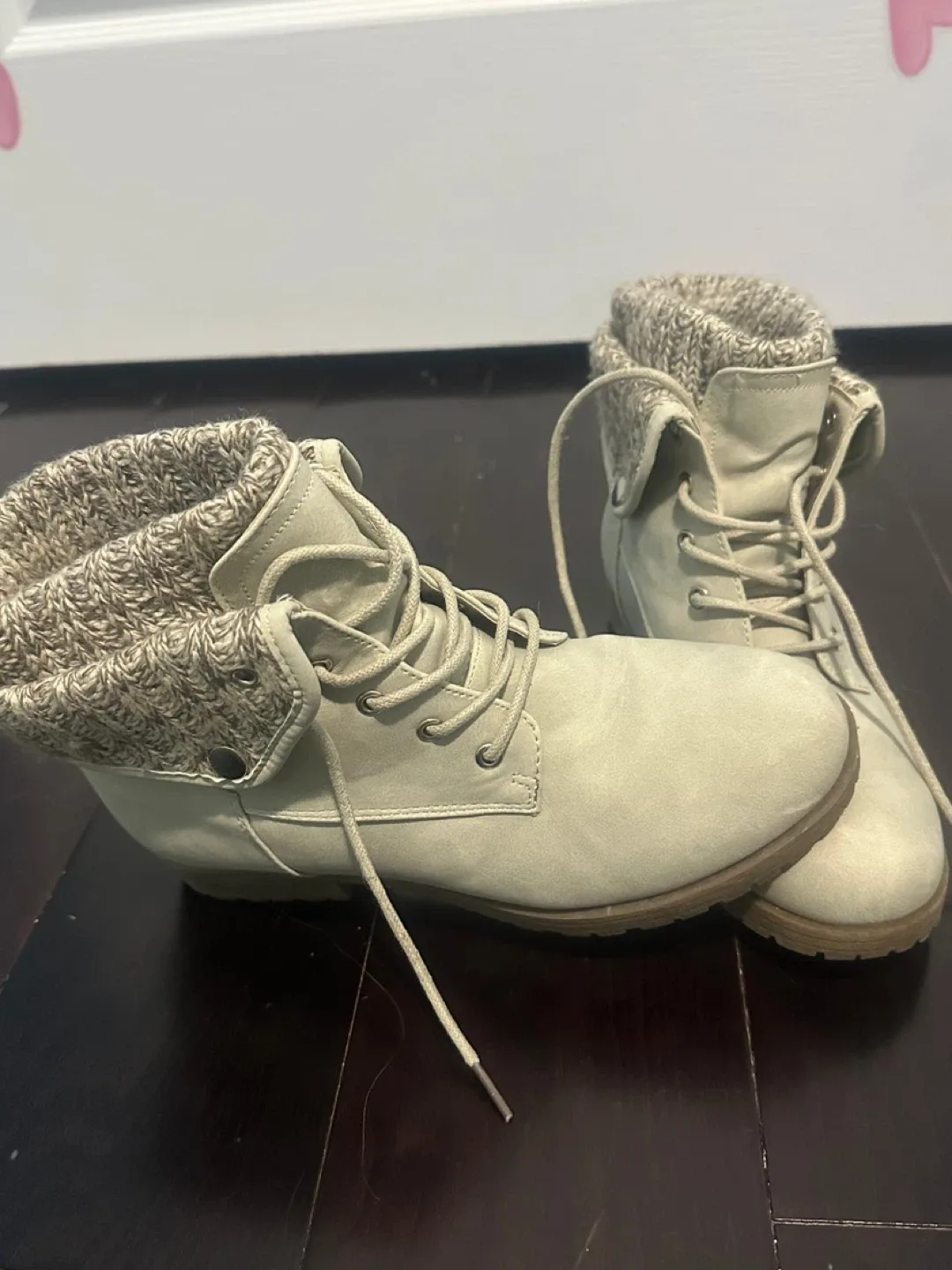 Women's Lace-Up Ankle Boots - Size 8
