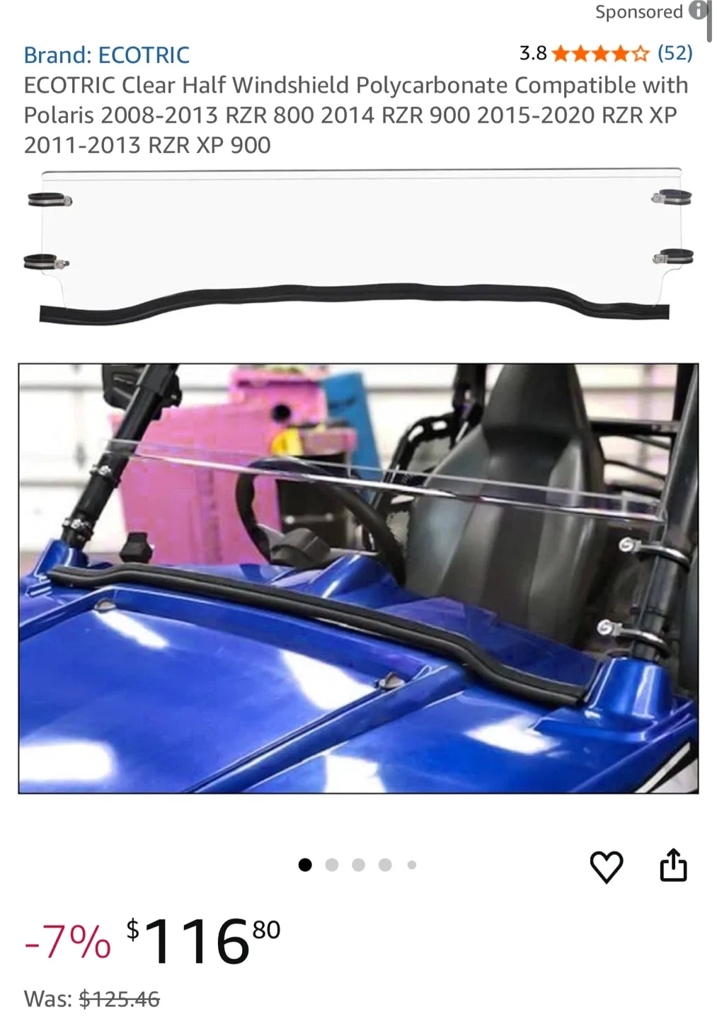 POLARIS UTV Half Windshield image indicator(10)