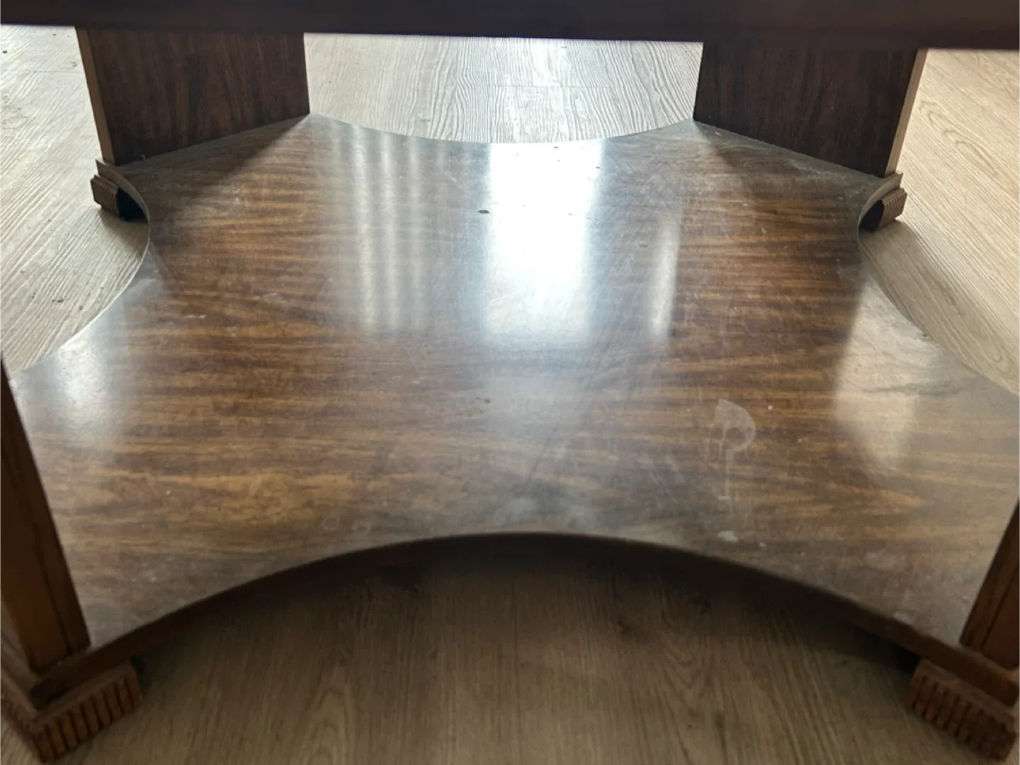 Octagon Glass Top Coffee Table