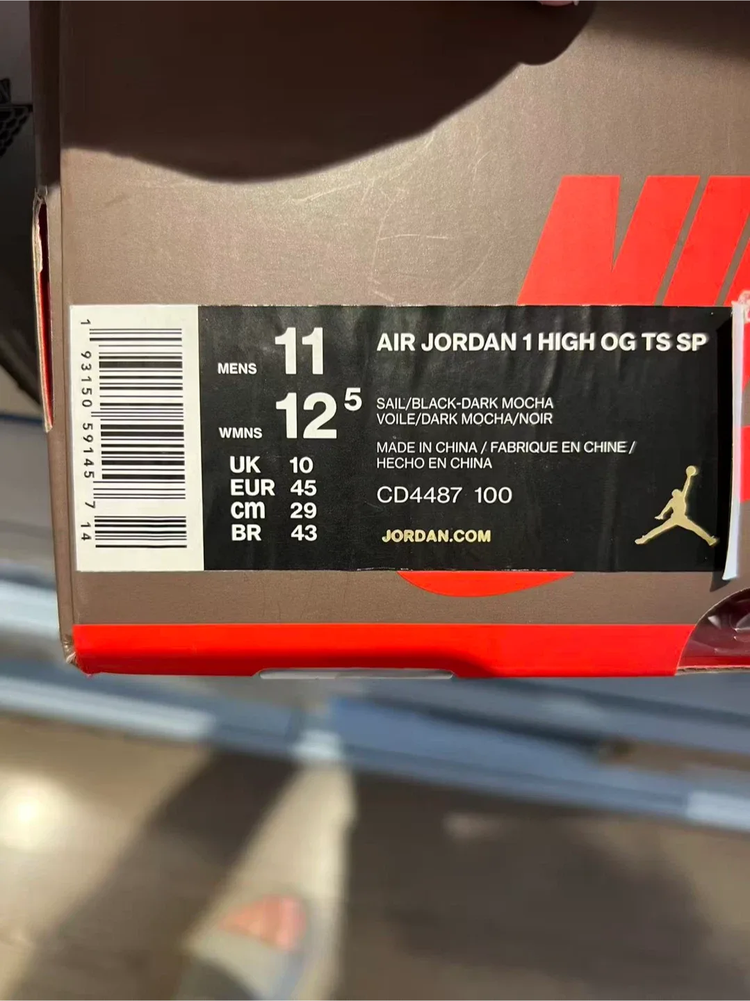 Nike Air Jordan 1 Travis Scott - og high mocha size 11 image indicator(8)