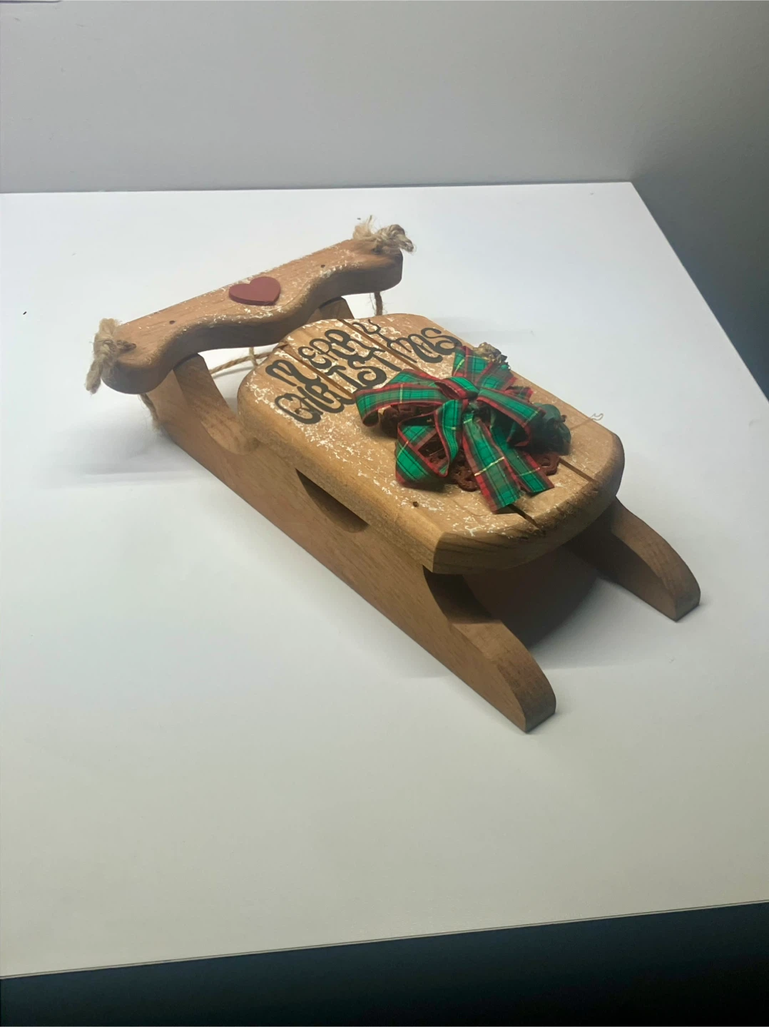 Decorative Wooden Christmas Sled - 12” x 8” - photo 4