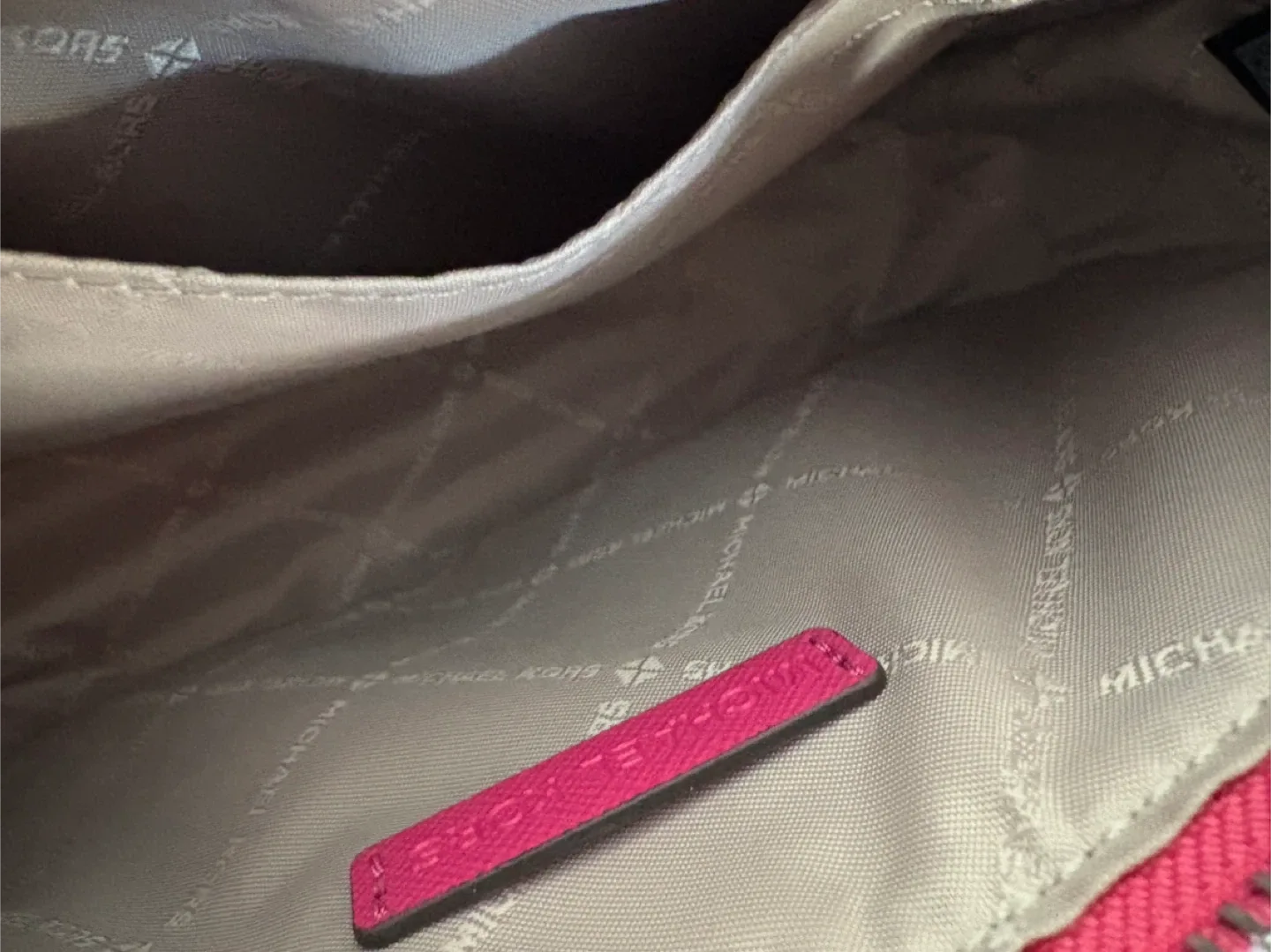 NEW (but removed tag) Michael Kors Pink Crossbody Bag image indicator(6)