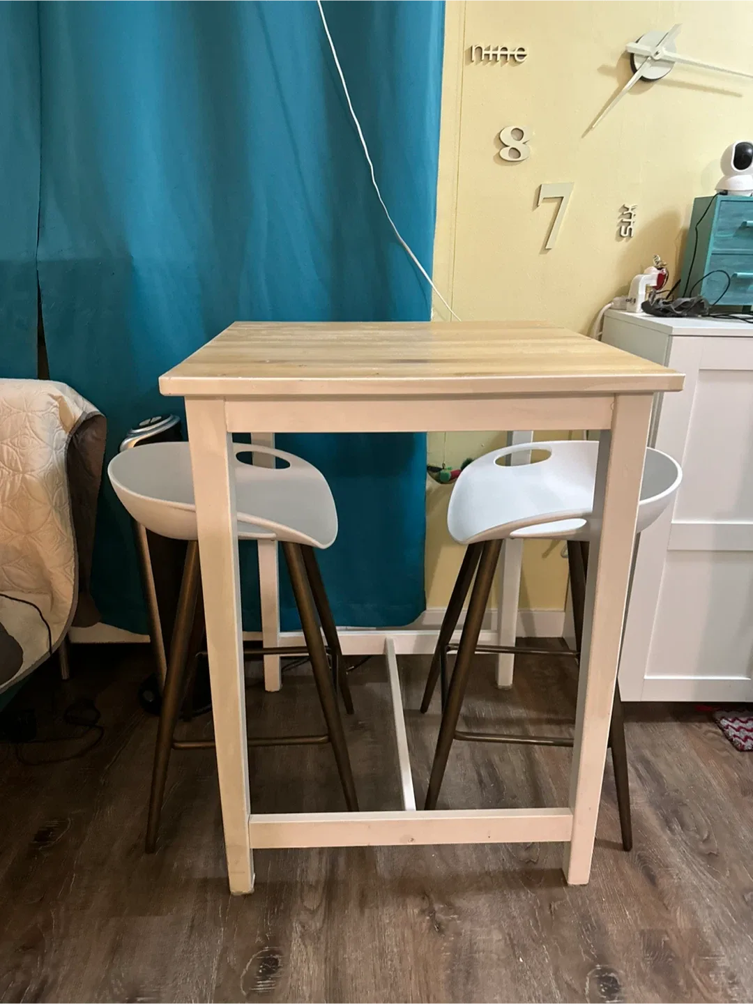 White Bar Stools - Set of 2