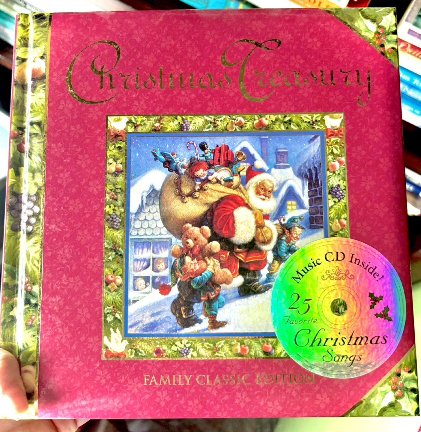 HARDCOVER CHRISTMAS BOOK & CD “Christmas Treasury”