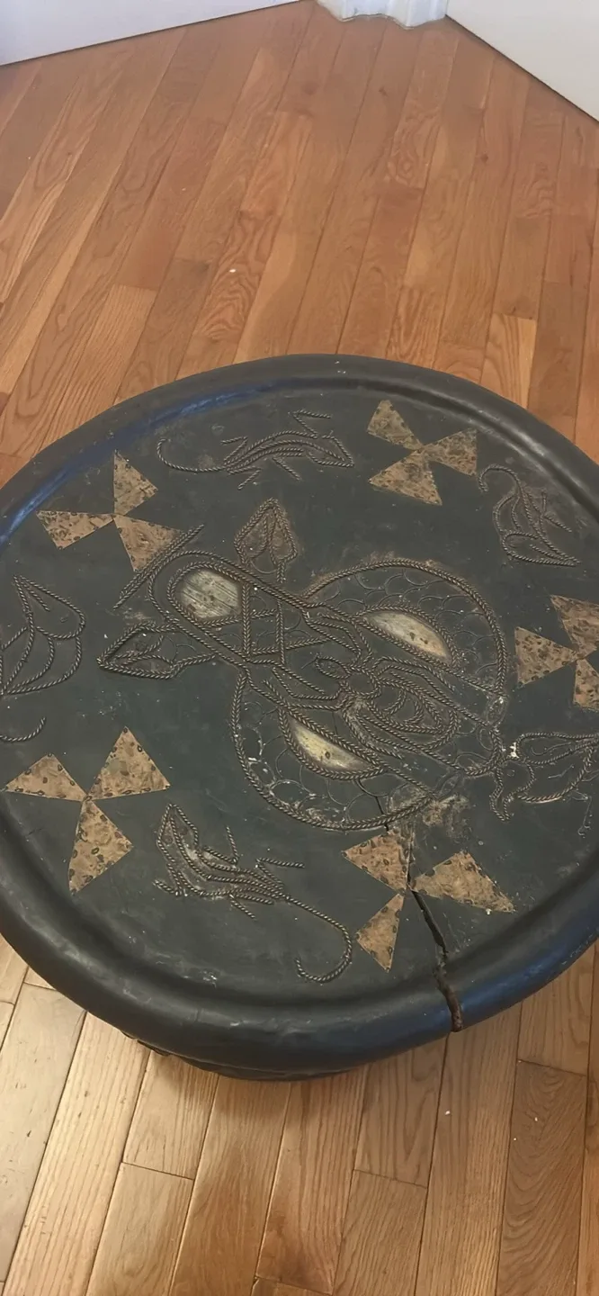 Decorative Carved Wooden Stool from Cameroon image indicator(3)