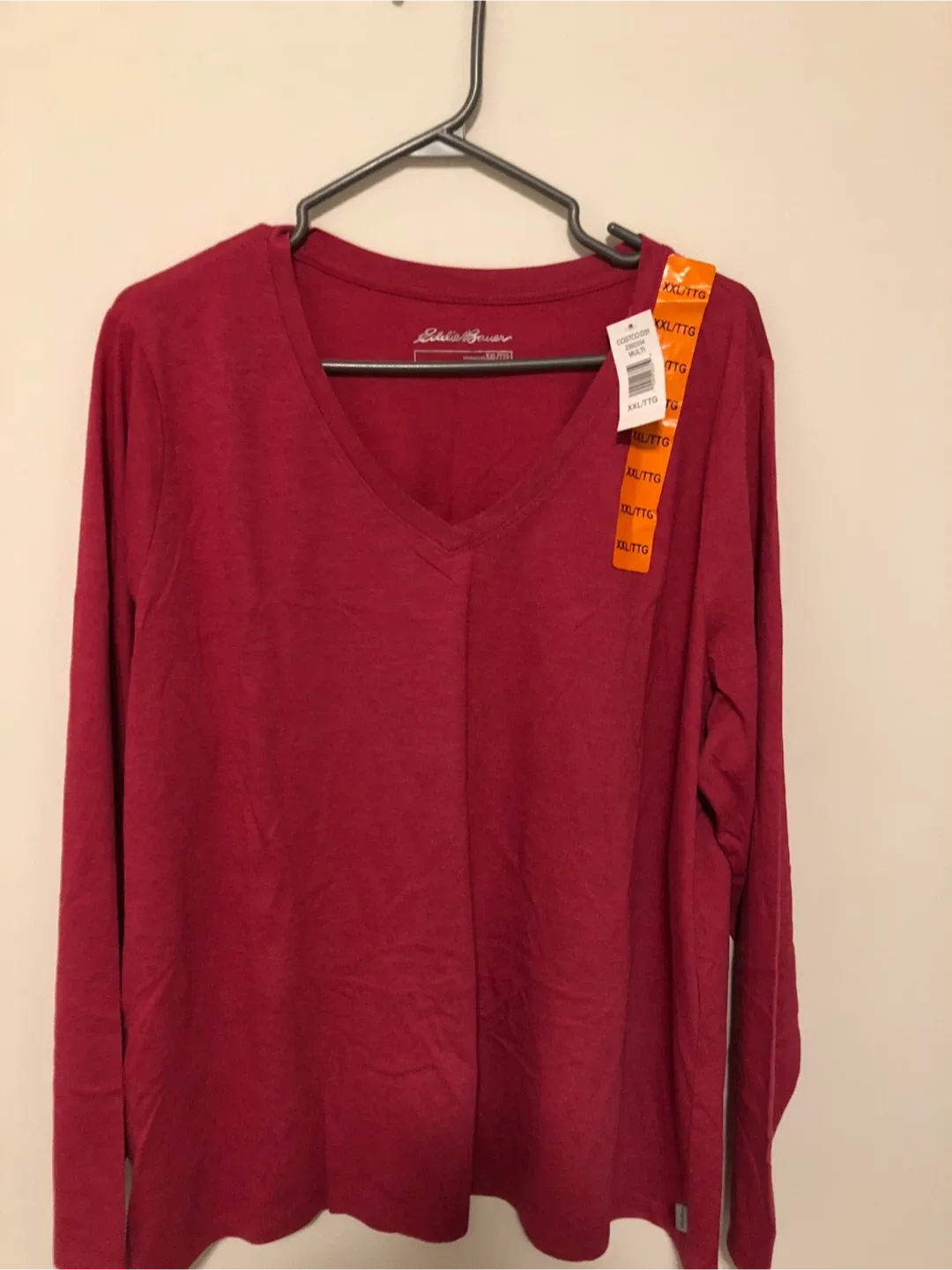 Eddie Bauer XXL Long Sleeve V-Neck Shirt
