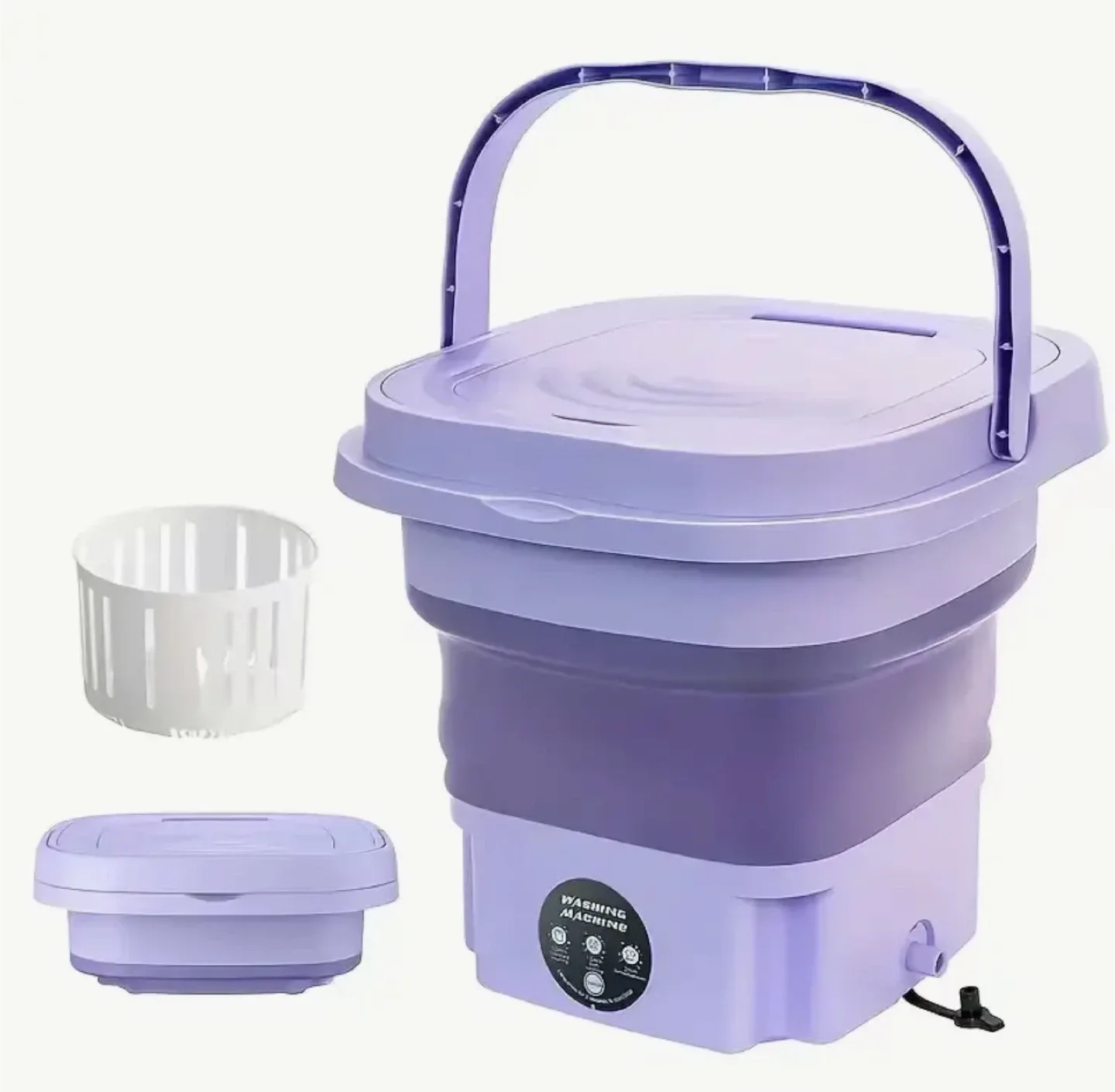 Portable Folding Washing Machine & Dryer - Purple