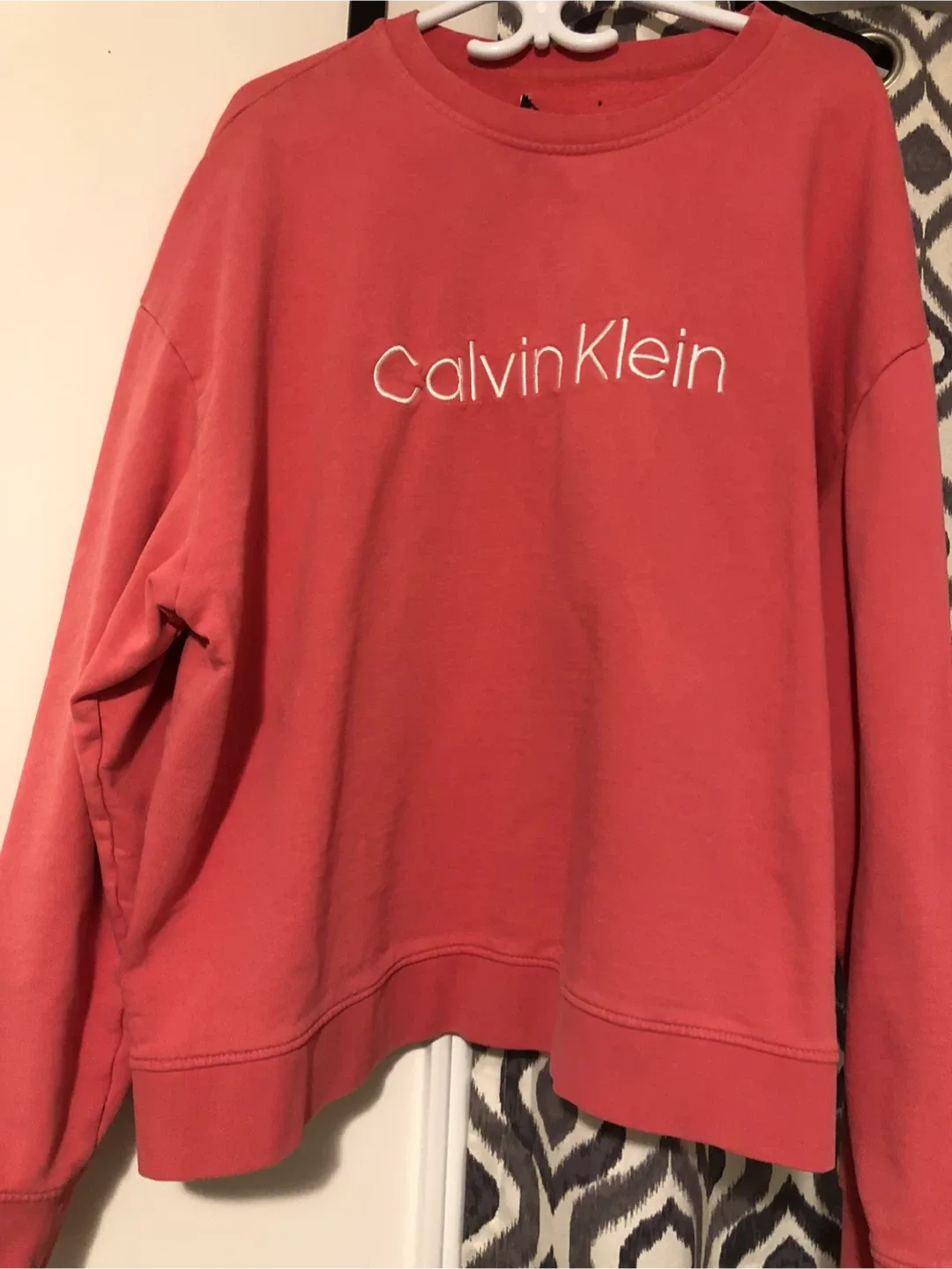 Calvin Klein Coral Cropped Sweatshirt