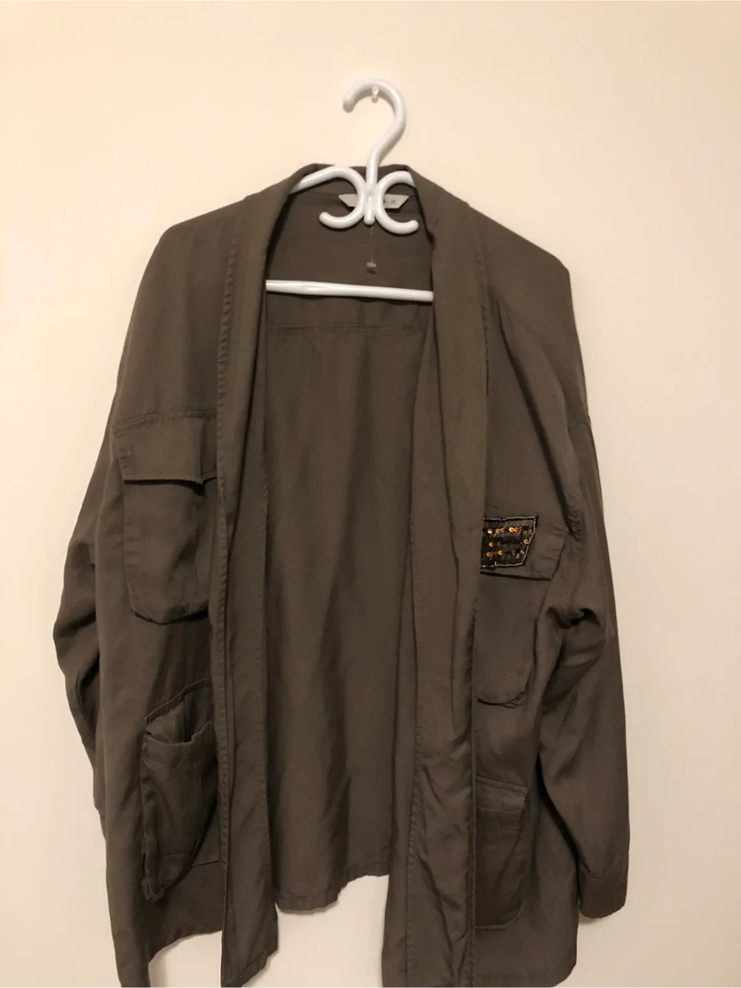 Olive Green Kimono Style Jacket