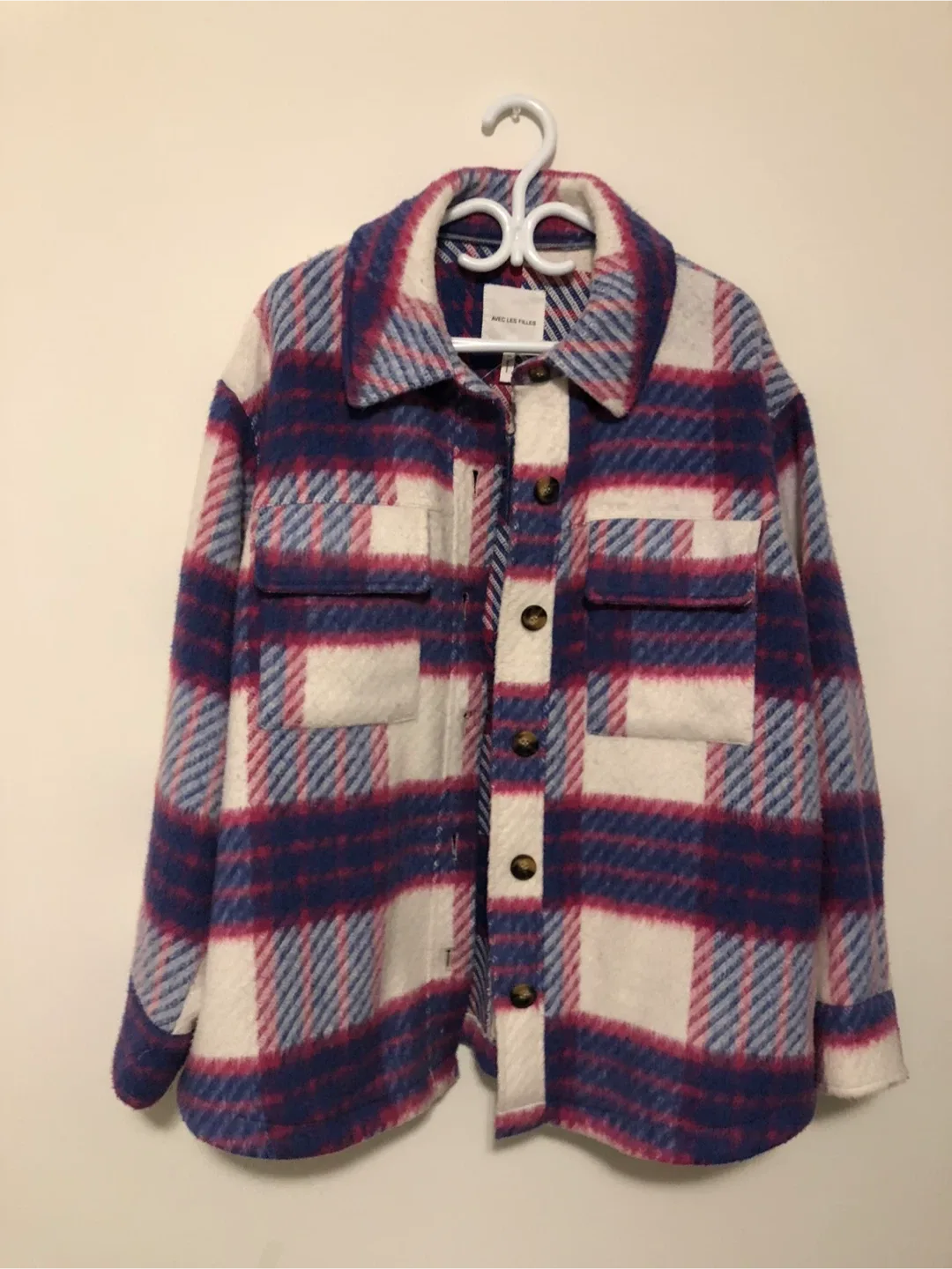 Avec Les Filles Plaid Shacket