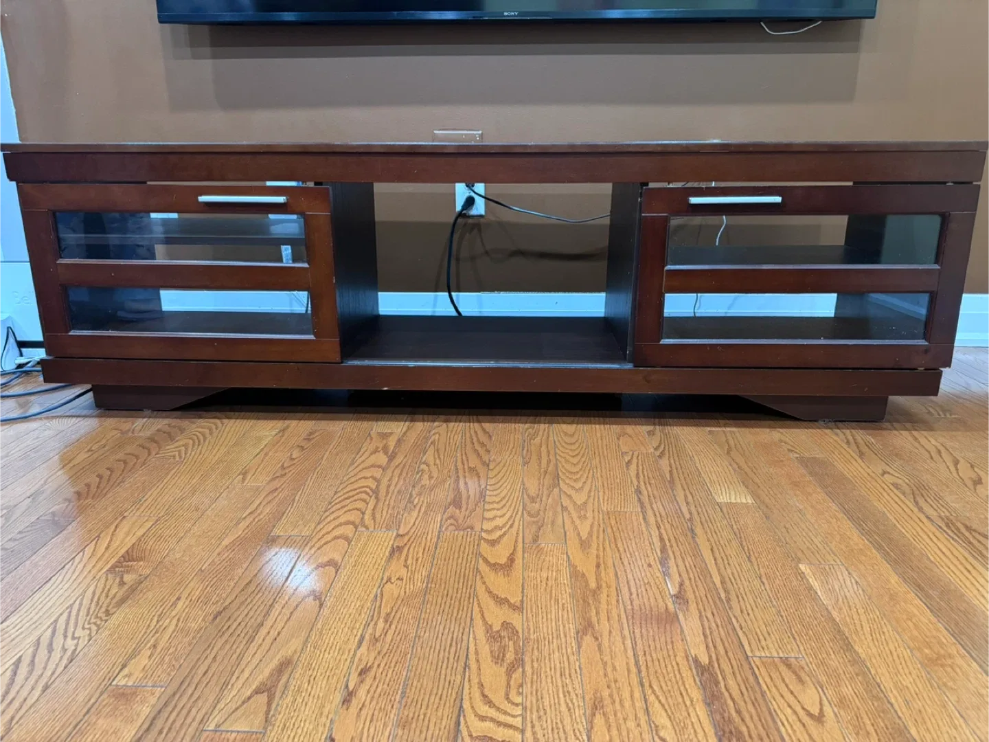Brown Wood TV Stand
