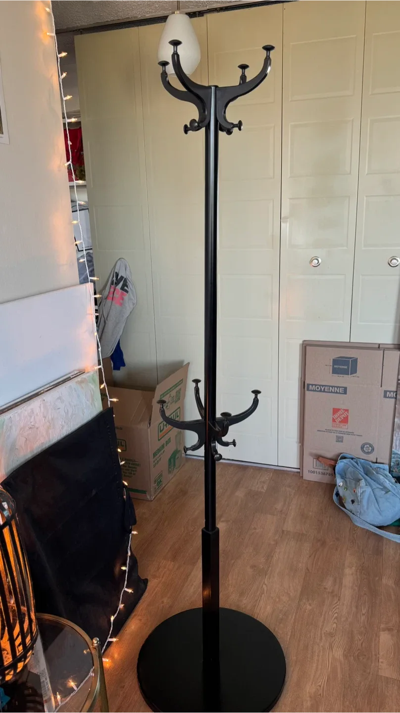 IKEA HEMNES hat and coat stand (black metal)