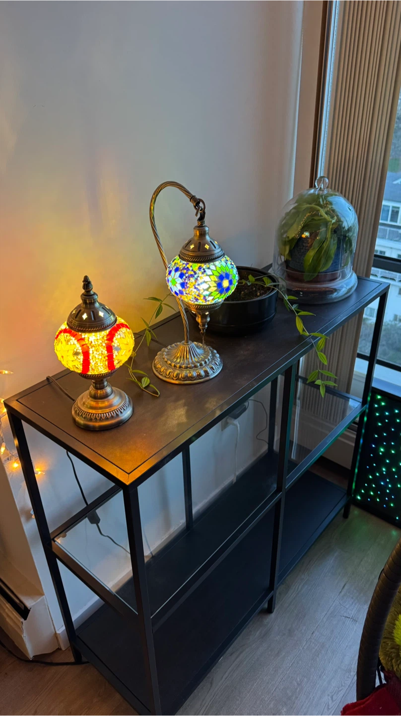 IKEA VITTSJO Shelf Unit – Short (Black/Glass) - photo 2