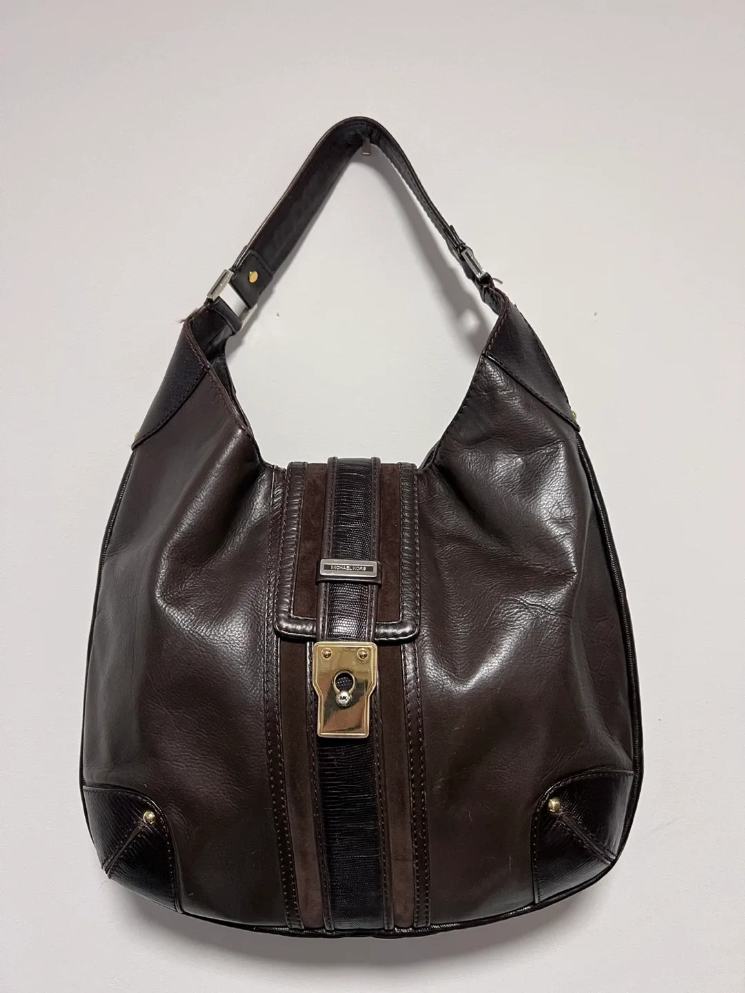 Michael Kors Brown Leather vintage Hobo Bag