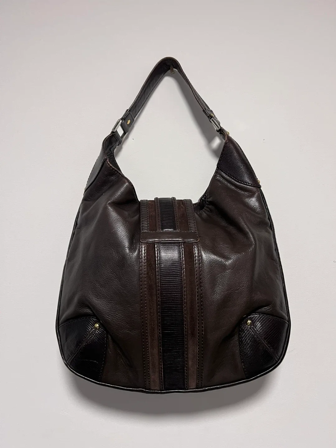 Michael Kors Brown Leather vintage Hobo Bag image indicator(2)