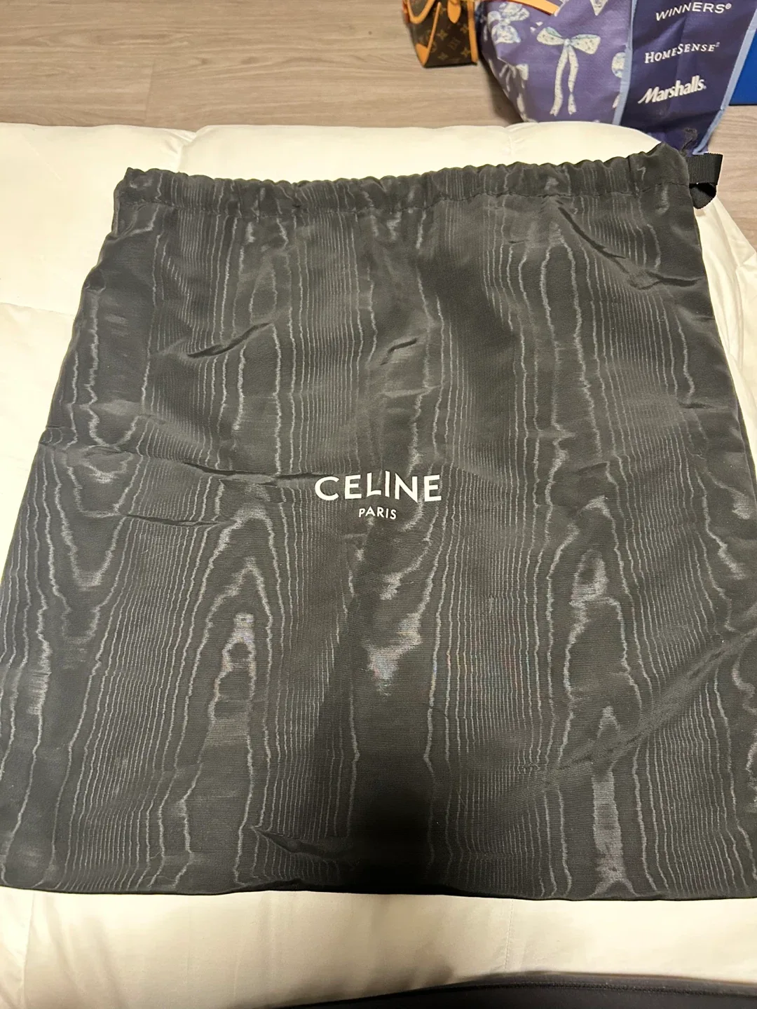 Celine dust bag drawstring black authentic