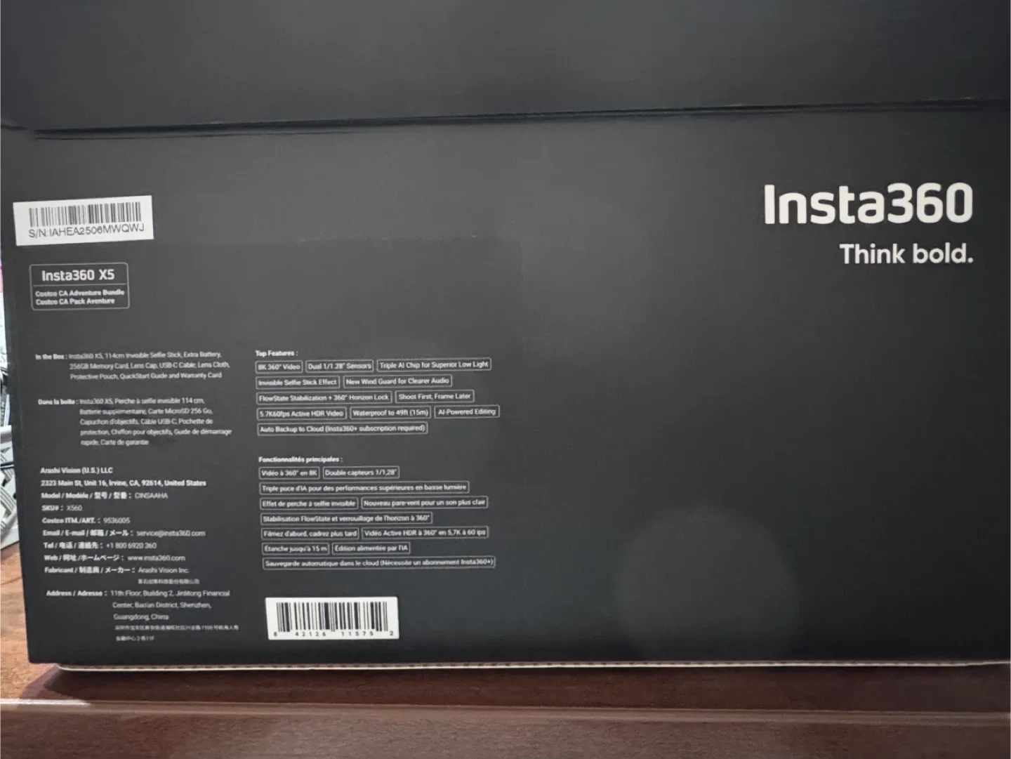 New Insta360 X5 Costco CA Adventure Bundle