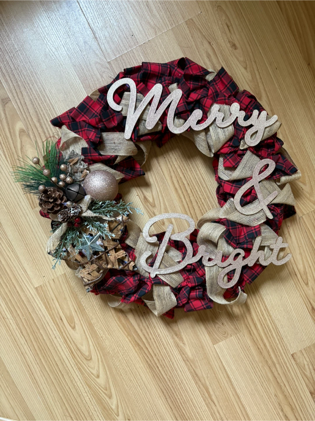 Merry & Bright Christmas Wreath