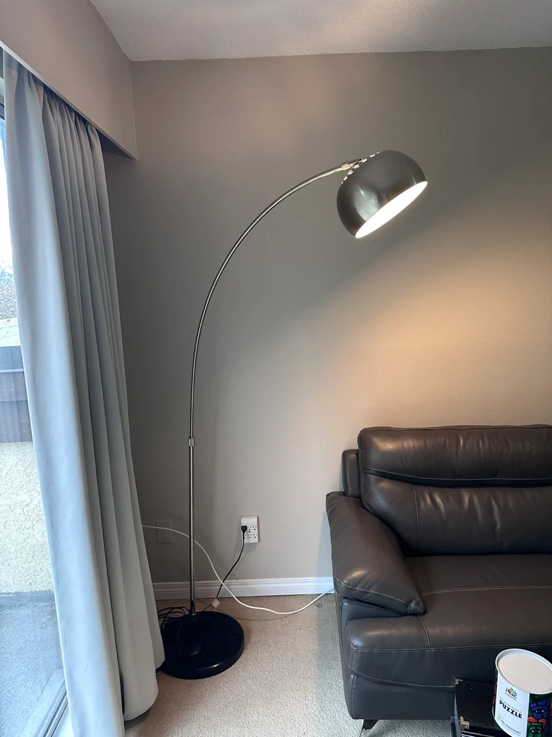 Silver Arc Floor Lamp
