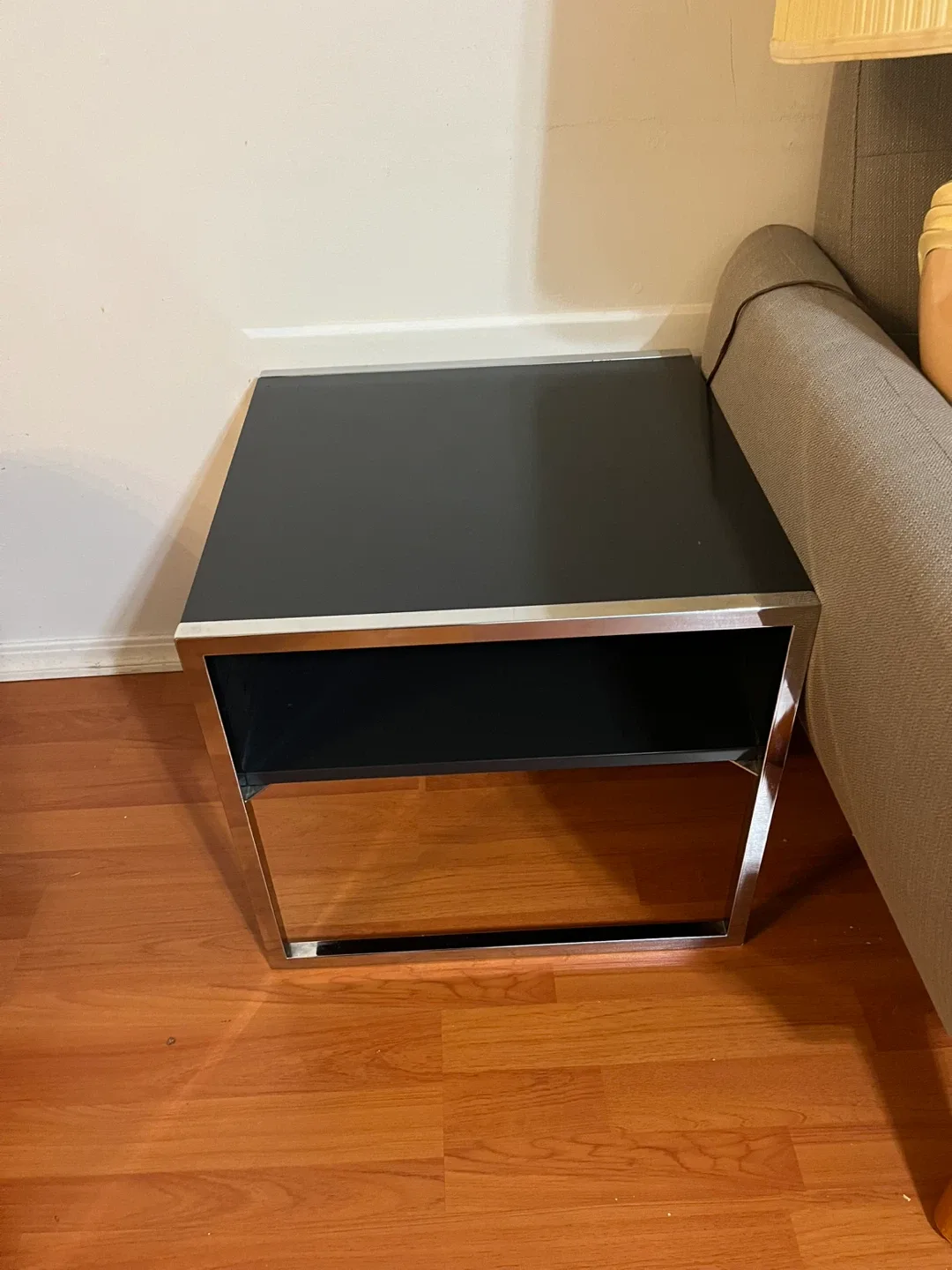 Side Table with Chrome Frame