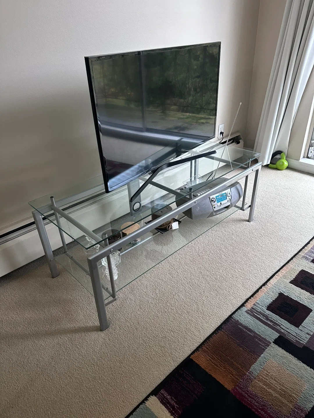 Glass & Metal TV Stand image indicator(2)