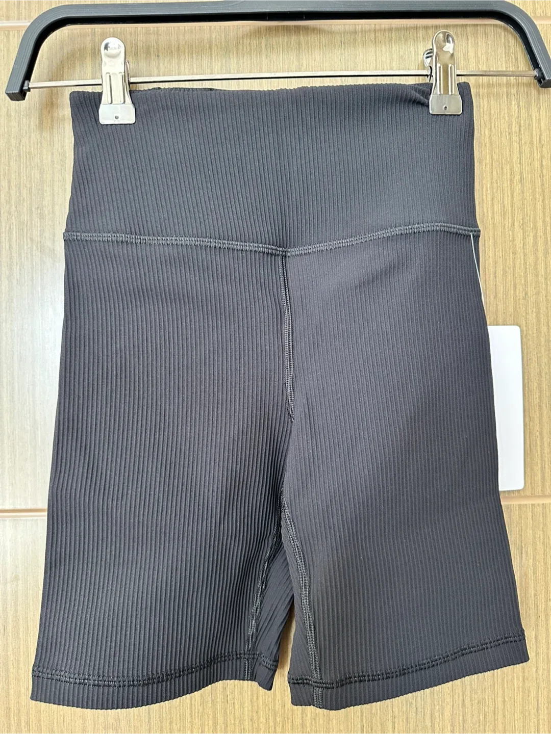 NWT Athleta High Rise Ribbed Shorts Black