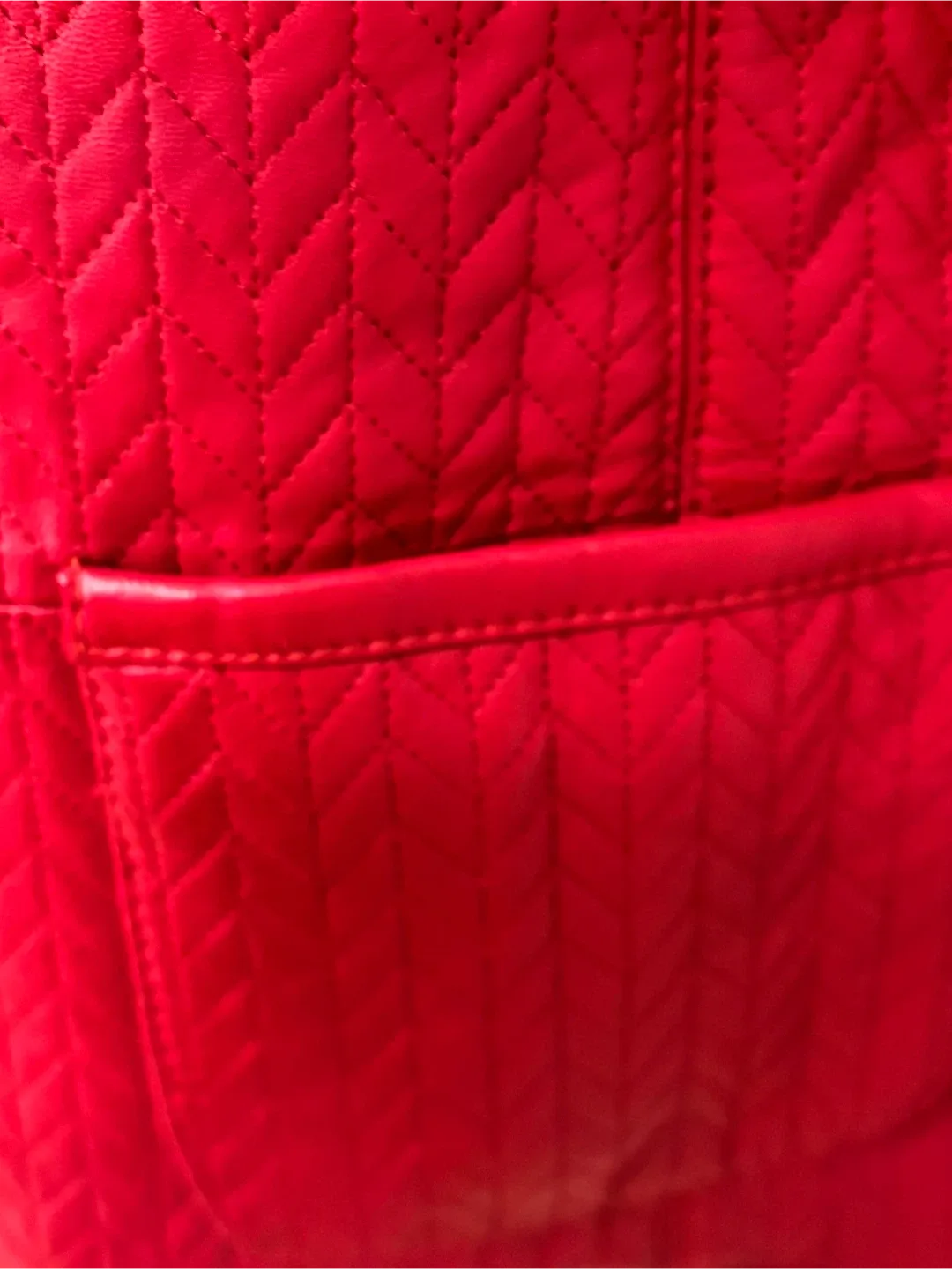 Liz Claiborne Red Quilted  100% Leather Jacket image indicator(5)