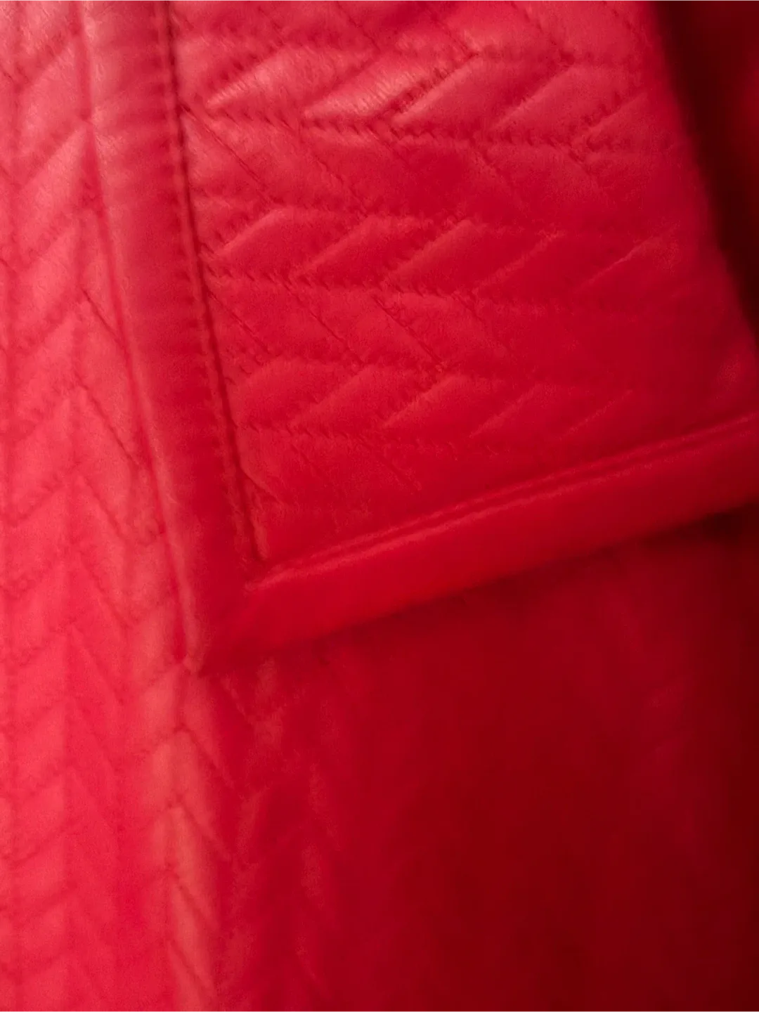 Liz Claiborne Red Quilted  100% Leather Jacket image indicator(9)