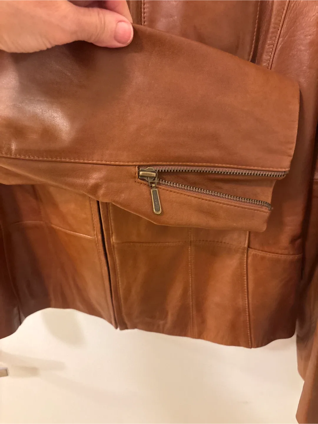 Alfani Genuine Leather Jacket - Size L image indicator(5)