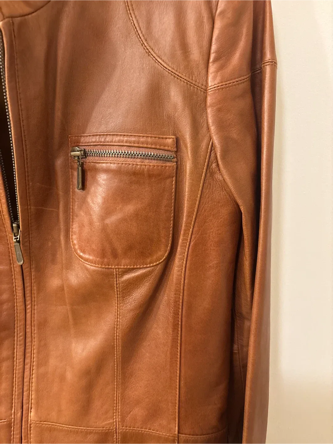 Alfani Genuine Leather Jacket - Size L image indicator(3)