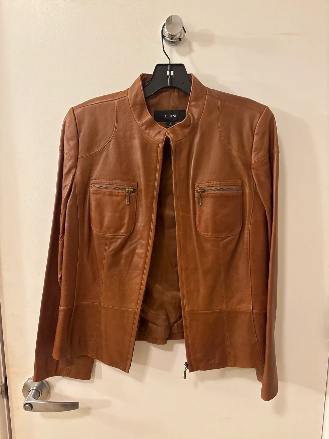 Alfani Genuine Leather Jacket - Size L image indicator(8)