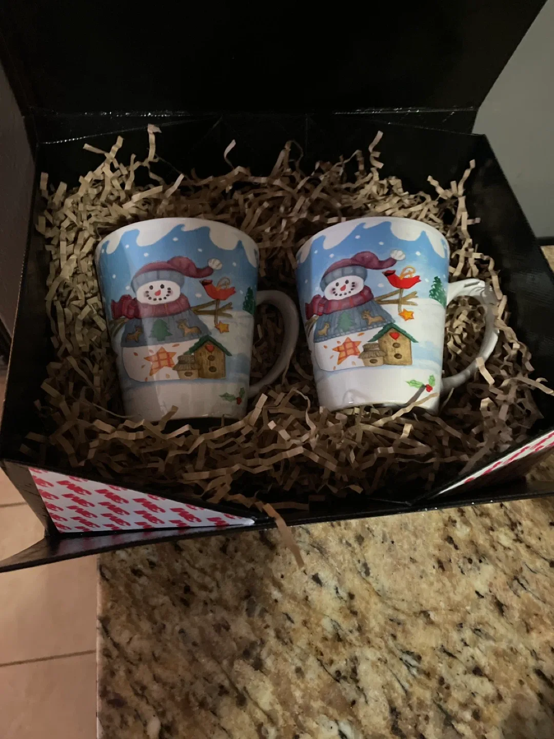 Set of 2 Snowman Mugs in Gift Box