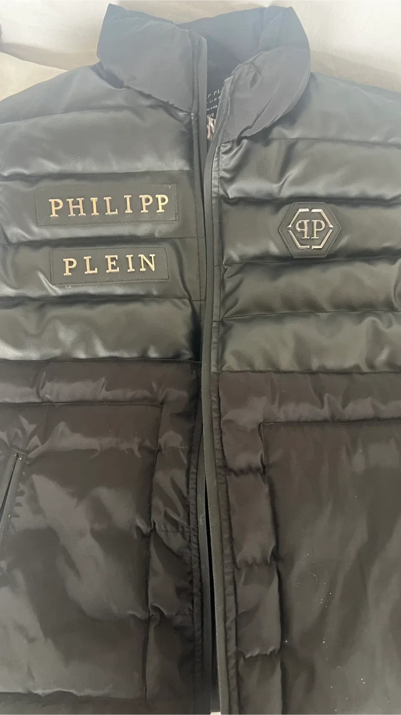 Philipp Plein Black Puffer Vest for men  - XLarge image indicator(4)