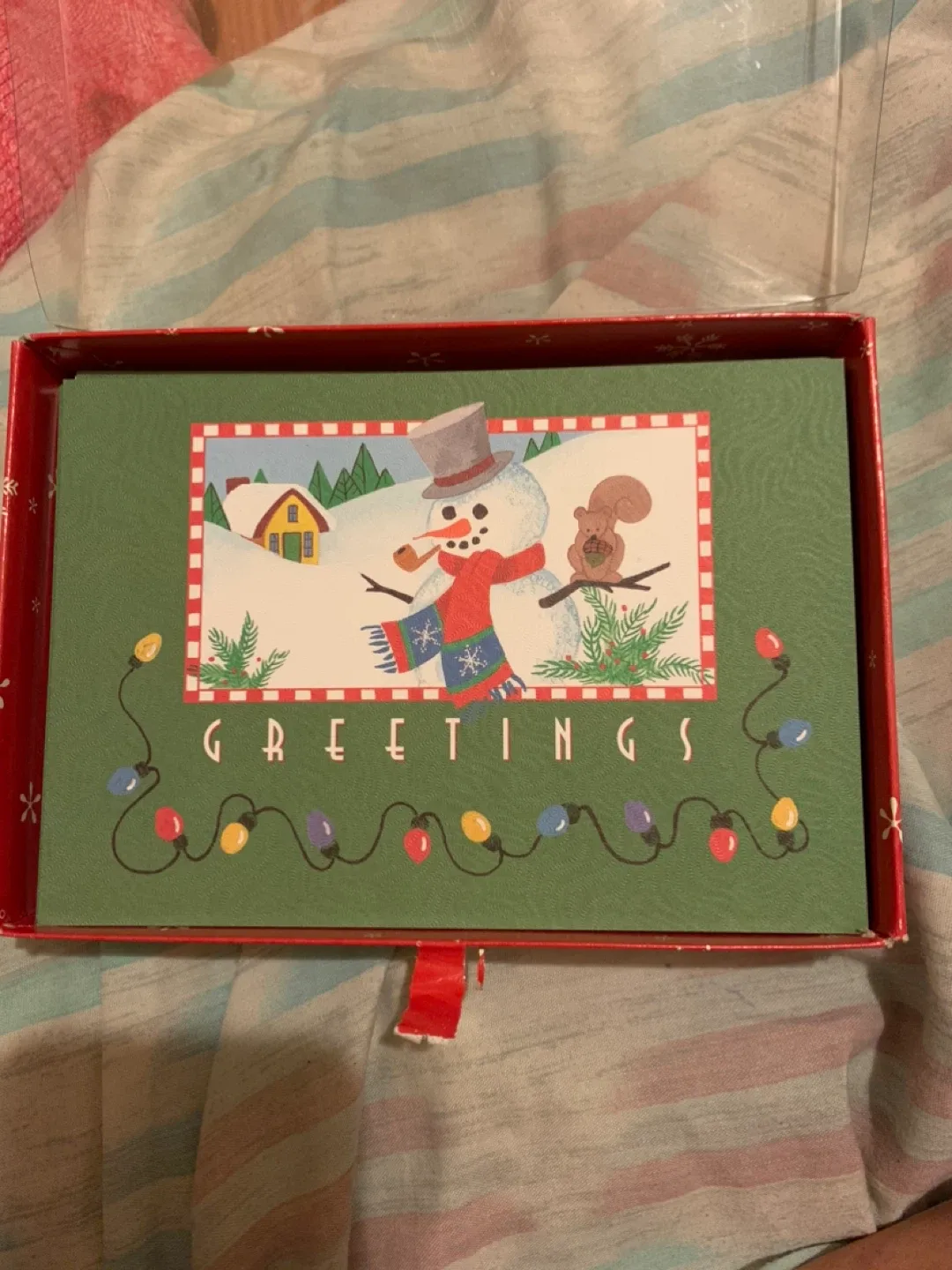 Greeting Cards with Snowman Design