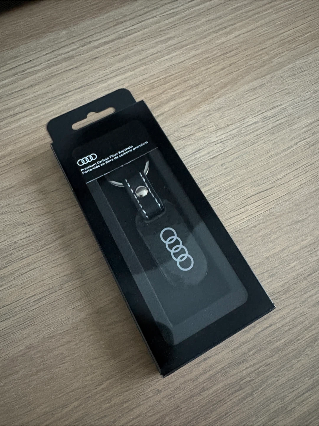 Audi Genuine Accessory Carbon Fiber Keychain