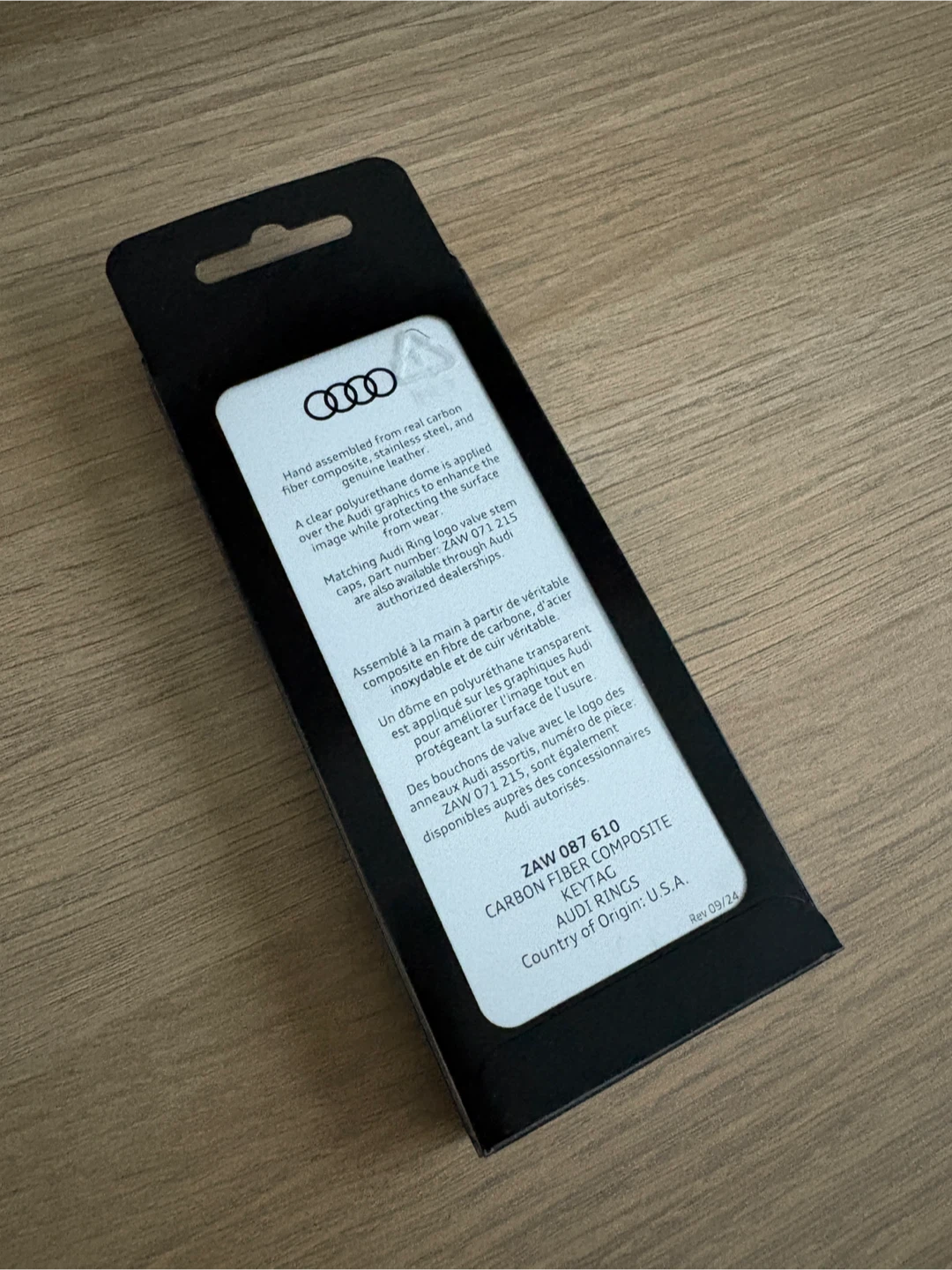 Audi Genuine Accessory Carbon Fiber Keychain - photo 2
