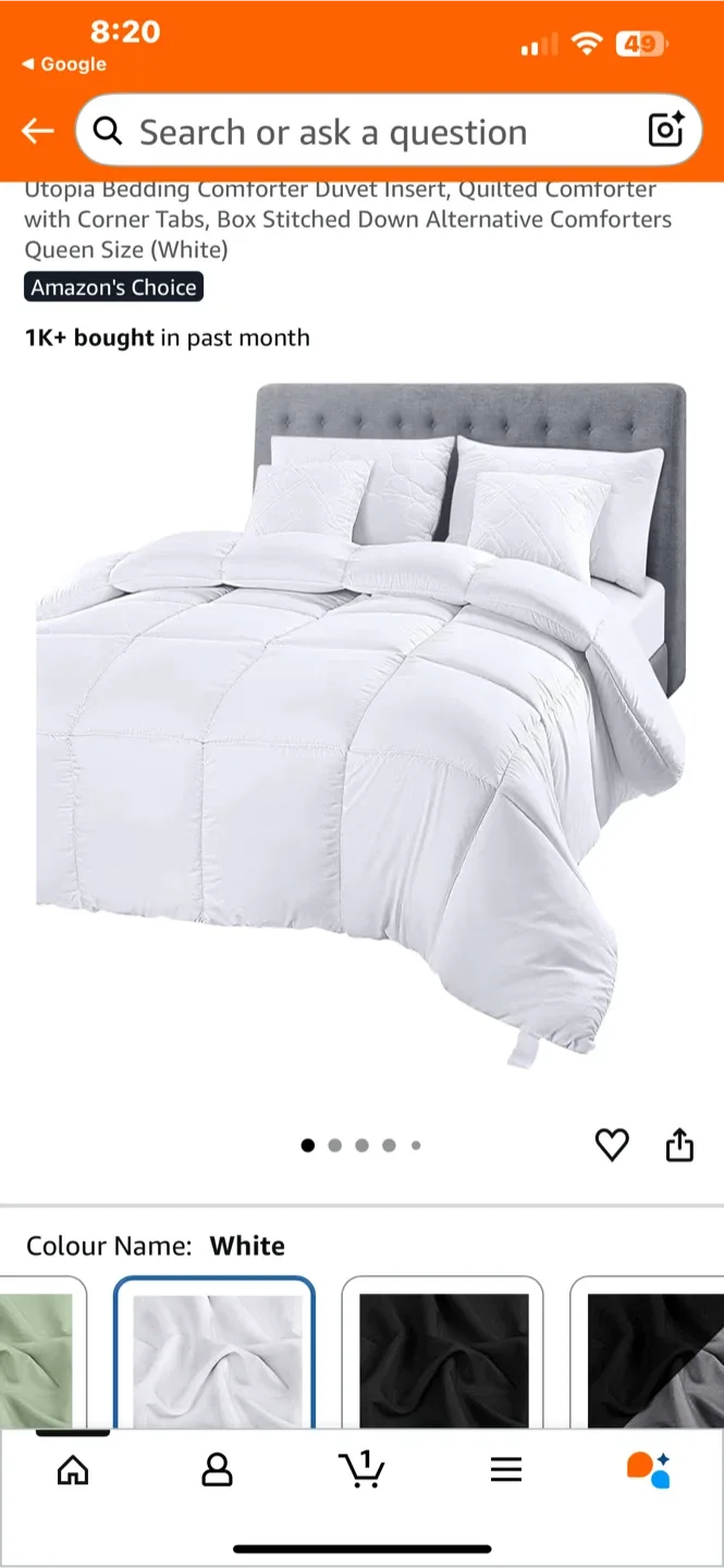 Utopia Bedding Comforter Duvet Insert, Queen Size White image indicator(3)
