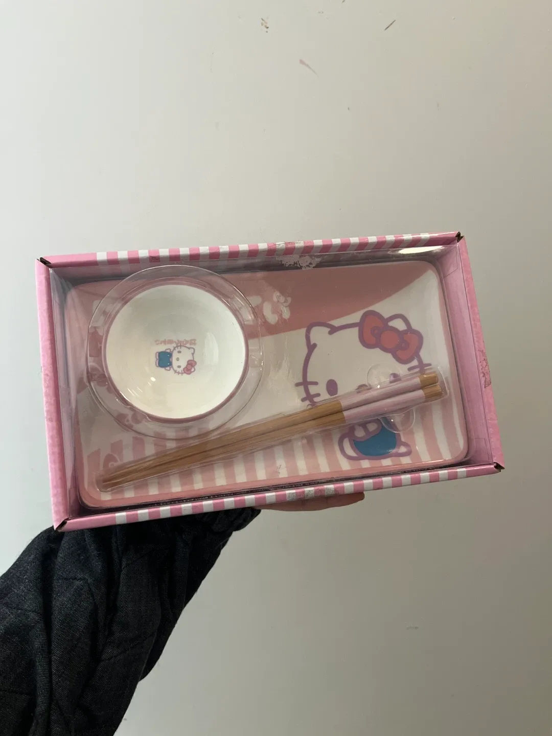 Hello Kitty Ceramic Sushi Plate Set - New in Box!