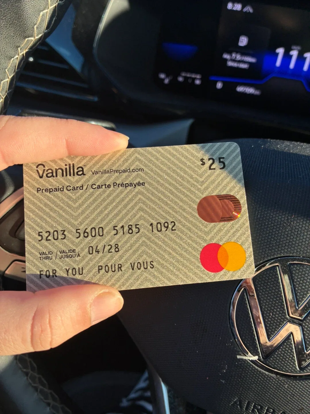 Vanilla $25 Prepaid Card - Valid Thru 04/28