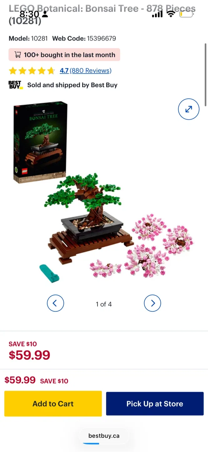 LEGO Botanical Bonsai Tree 10281 - 878 Pieces
