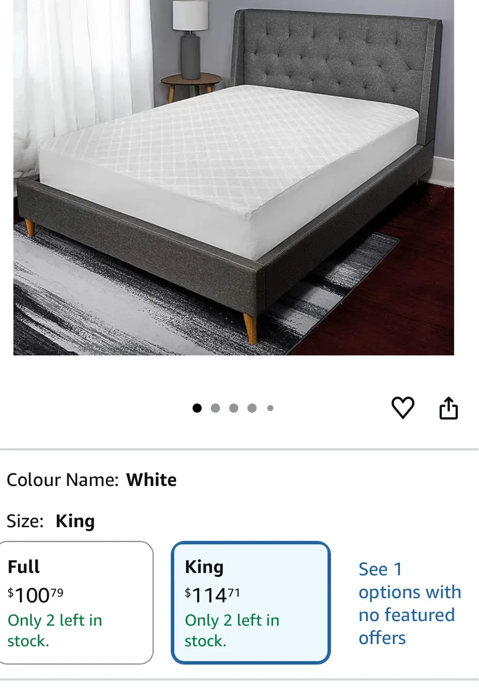 Utopia Bedding King Mattress Pad - New in Box! image indicator(6)