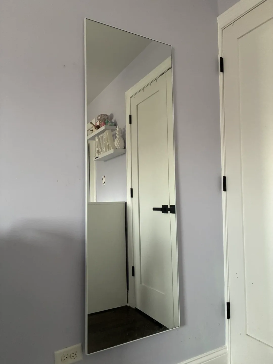 CB2 Oversized White Floor Mirror